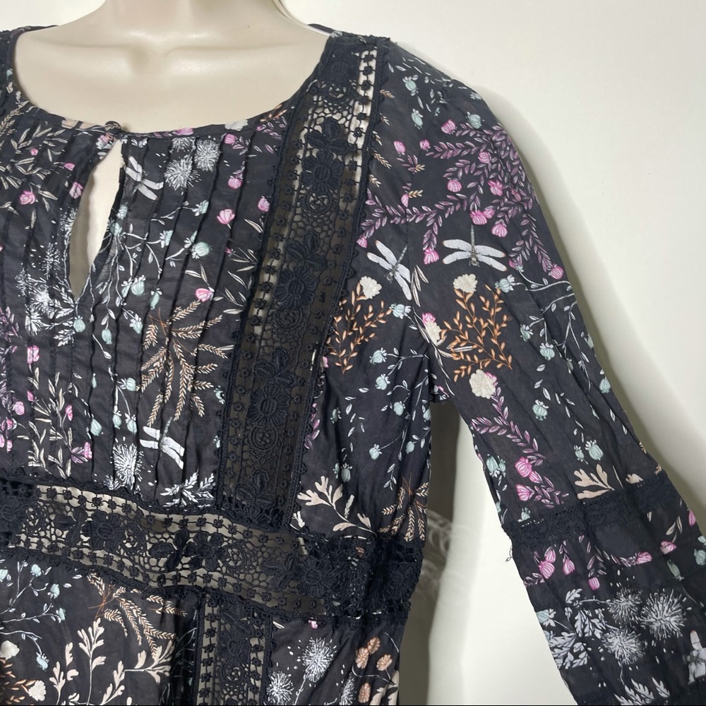 Anthropologie Moulinette Soeurs Lily Peasant floral print unlined Dress size 12 - Picture 5 of 9